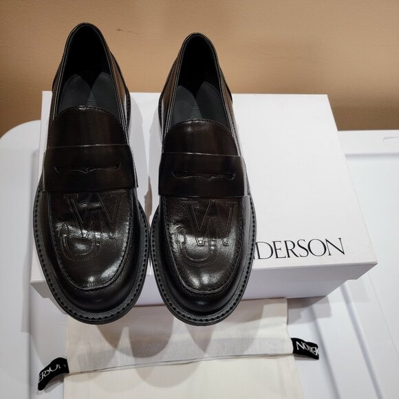 JW Anderson Leather Logo Loafers, Size Women\'s 9 USA/Men\'s 7 USA/40 IT, NIB main image 10